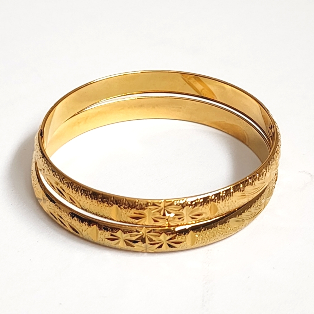 Set of 2 Gold Plated Indian Bangles